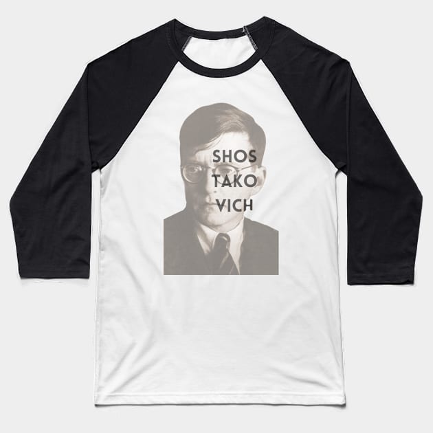 shostakovich Baseball T-Shirt by MoreArt15